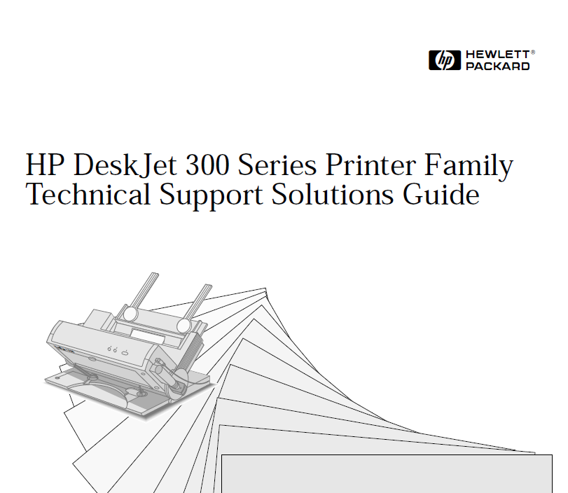 Hewlett Packard DeskJet 300 Series Service Manual