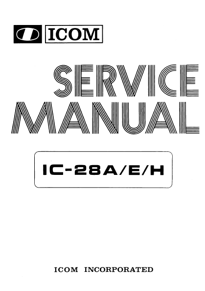 ICOM IC-28A Service Manual