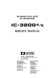 ICOM IC-3200A Dual Band FM Transceiver Service Manual