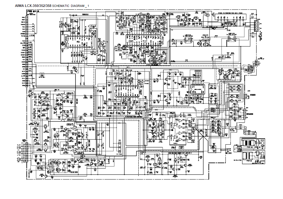 AIWA LCX-350 Revision Compact Disc Stereo System Schematics
