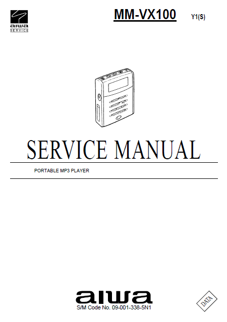 AIWA Portable MP3 Player MM-VX110 Service Manual