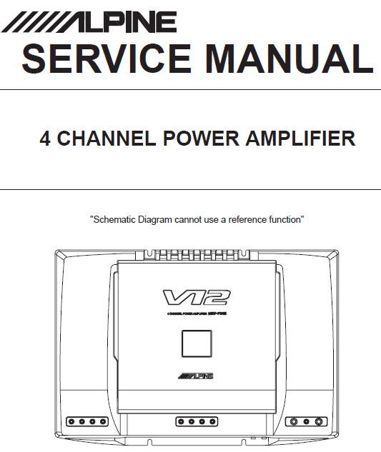 ALPINE MRV-F345  4Channel Power Amplifier Service Manual