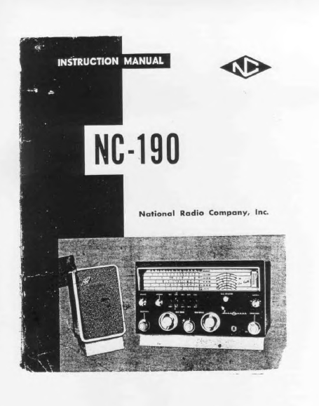 Audio TO Clearcom-NATIONAL_nc-190 Service Manual