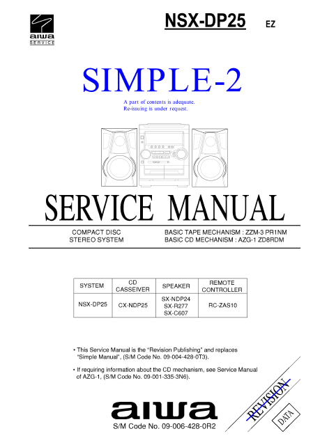 AIWA NSX-DP25_ez Service Manual