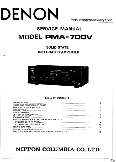 DENON-PMA-700V Service Manual