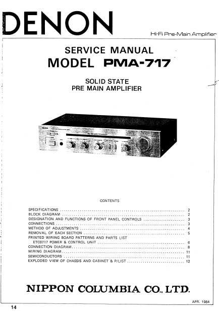 DENON-PMA-717 Service Manual