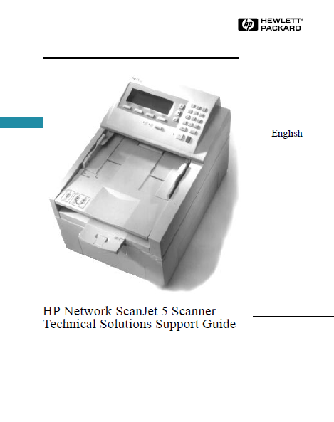 Hewlett Packard Network ScanJet 5 Scnner Service Manual