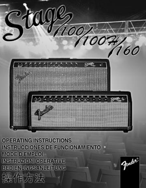 FENDER Stage 100 Instruction Manual