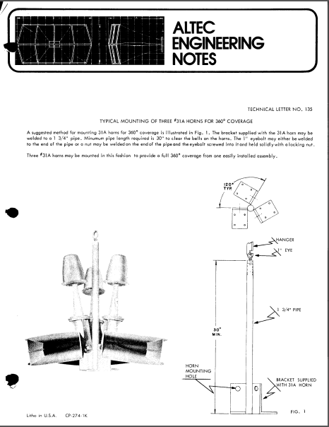 ALTEC TL-135 Engineering Notes