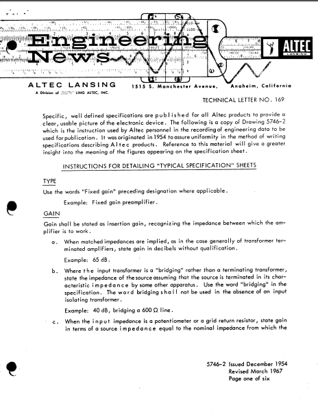ALTEC LANSING TL-169 Instructional Manual