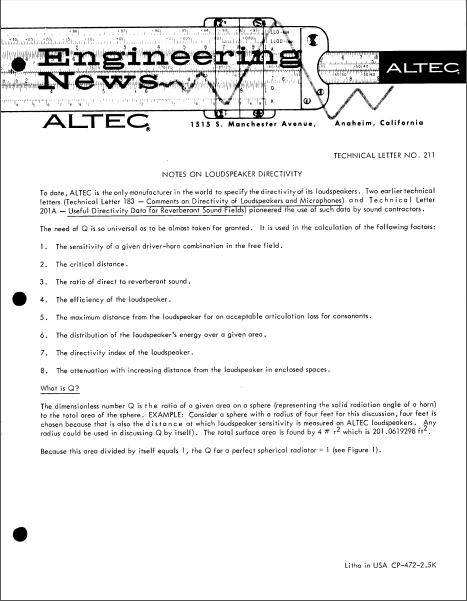 ALTEC LANSING TL-211 Instruction Manual