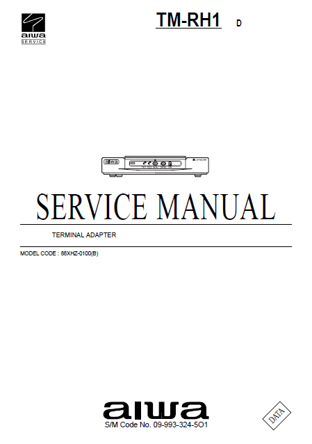 AIWA TM-RH1 D Terminal Adapter Operations Manual