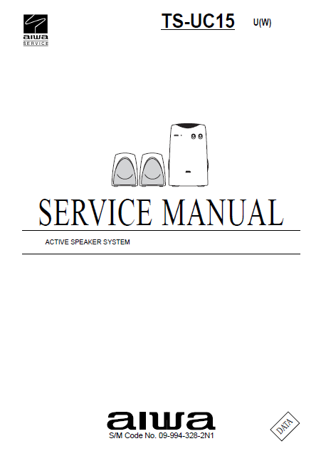 AIWA TS-UC15U Active Speaker System Service Manual