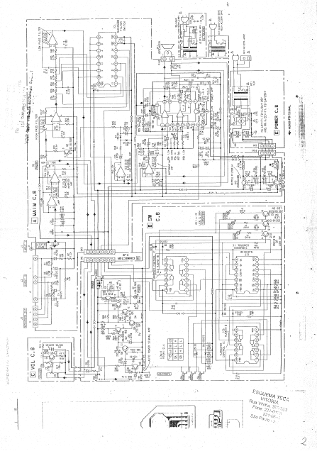 AIWA TS-W45 Active Speaker System Schematic