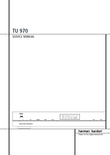 Harman Kardon TU 970 Service Manual