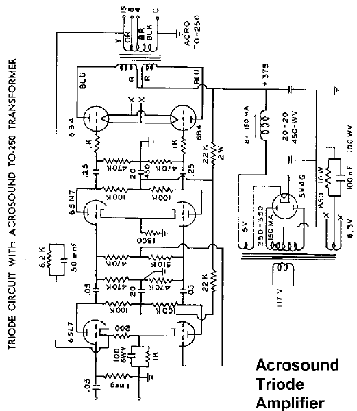 Acrosound Triode Schematic