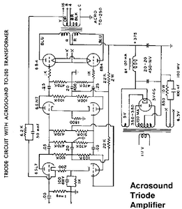 Acrosound Triode Schematic