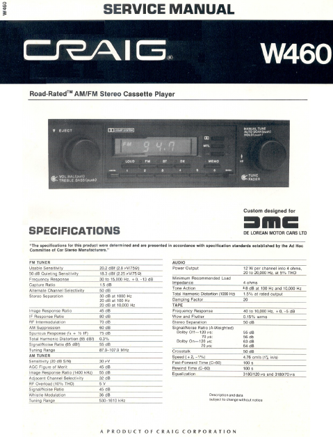 COBRA TO Cybernet-W460 Service Manual