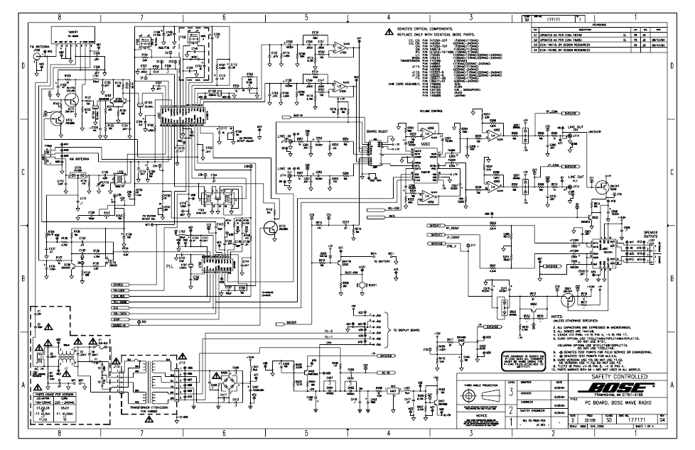 BOSE AW Radio Rev4 Schematics