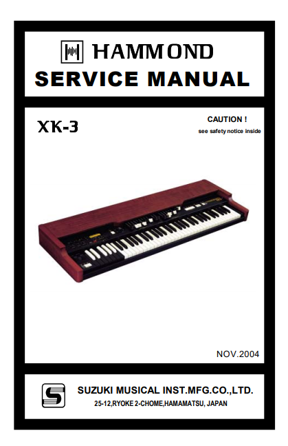 Hammond XK-3 Service Manual