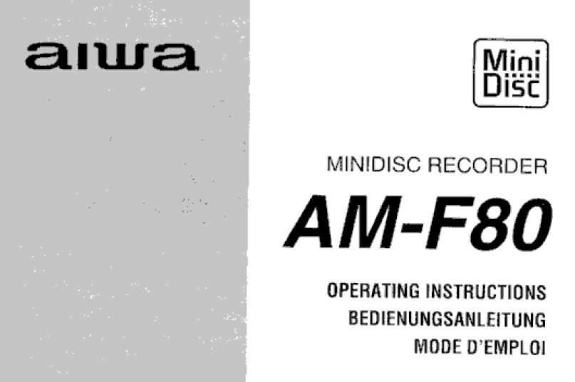 AIWA AM-F80 Owners Manual