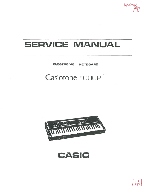 Audio TO Clearcom-casio_1000p Service Manual