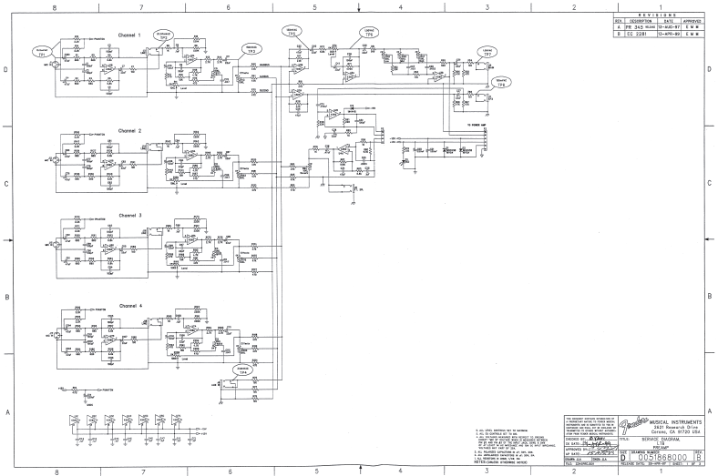 FENDER LTB Power Amp Schematics
