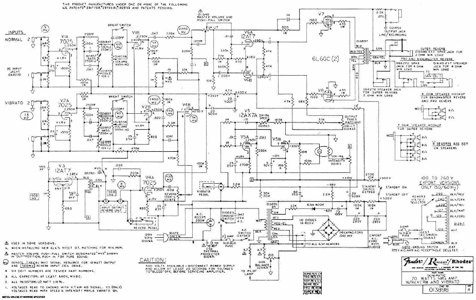 fender ultralinear pro Schematic