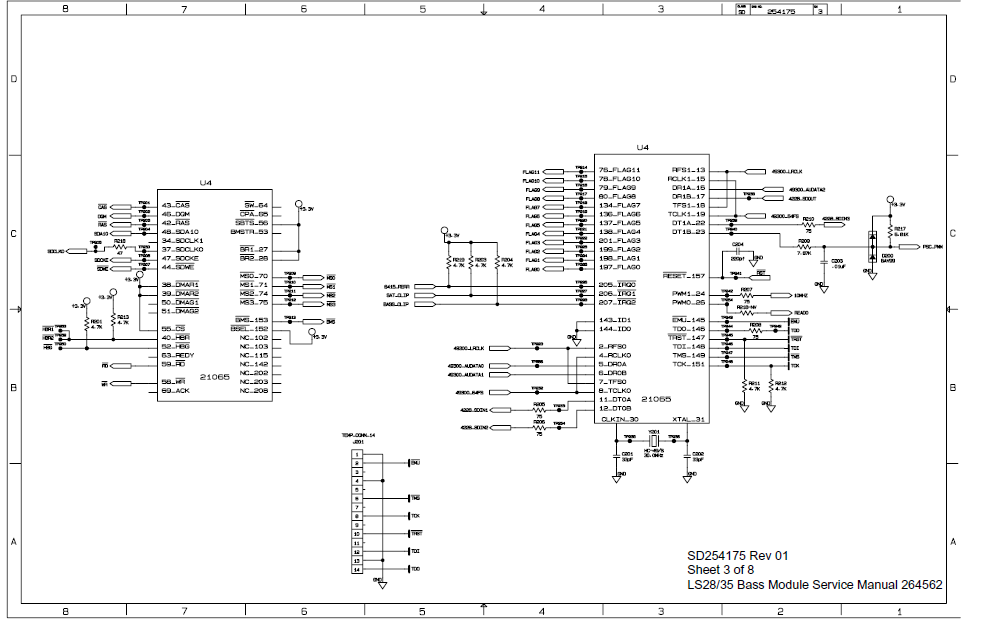 BOSE SD254175 Sheet3 Bass Module Schematic
