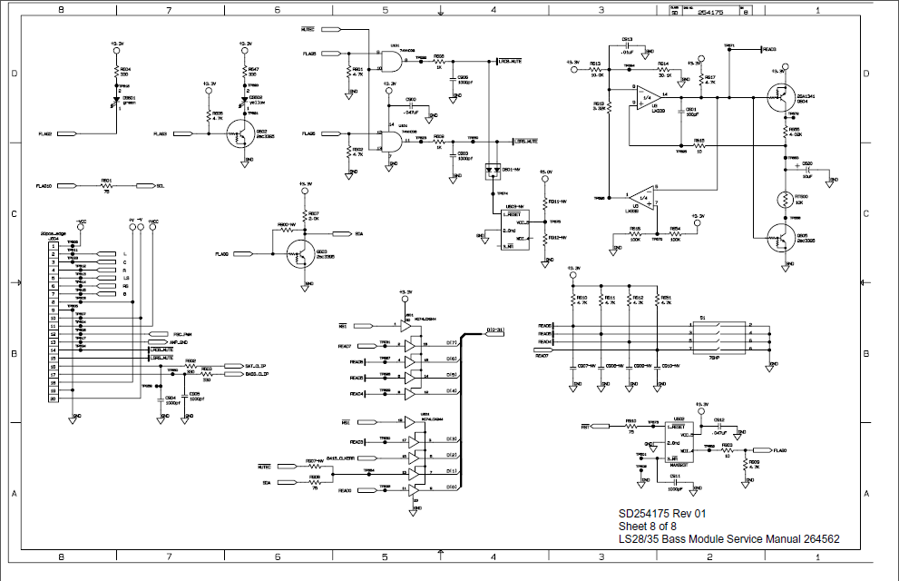 BOSE SD254175 Sheet8 Bass Module Schematic