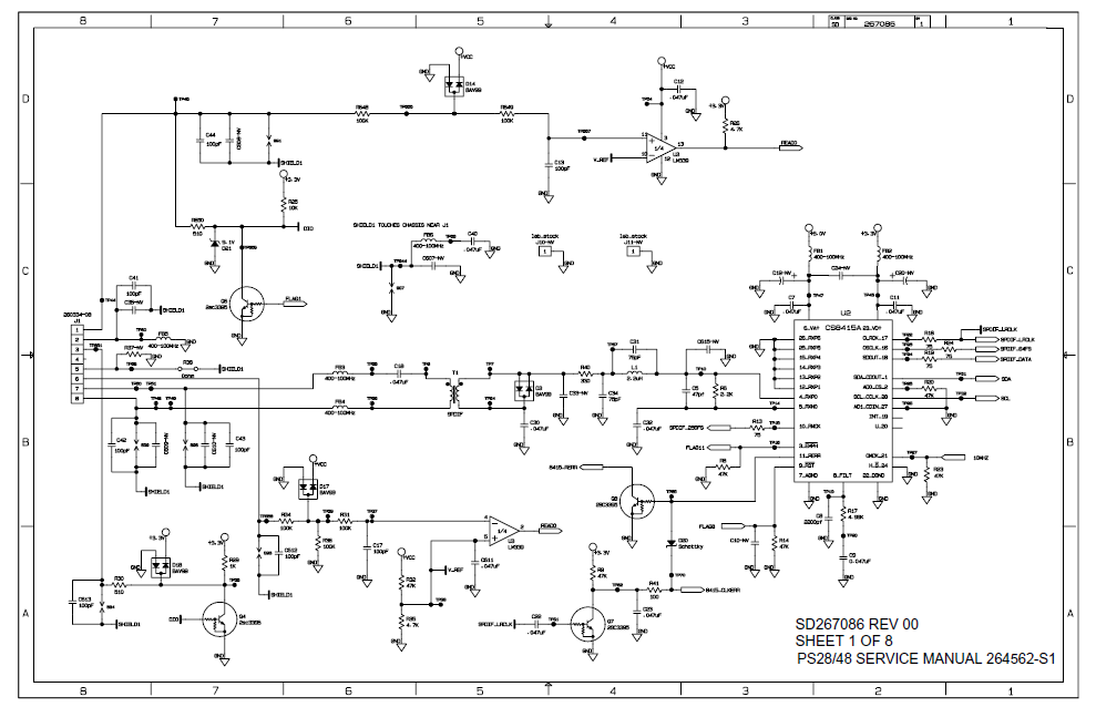 BOSE SD267086 Sheet1 Bass Module Schematic