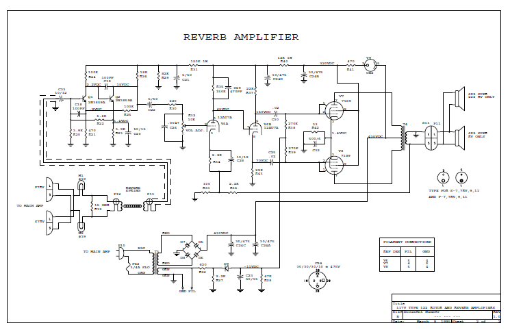 FENDER Vibratone 122vba Schematic