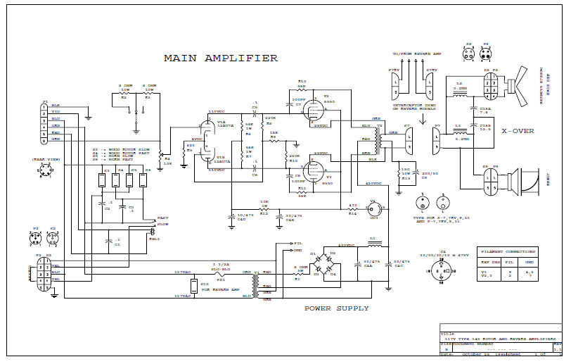 FENDER Vibratone 145mna Schematic
