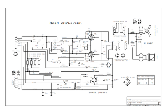 Hammond 122 Main Amplifier Power Supply Schematic