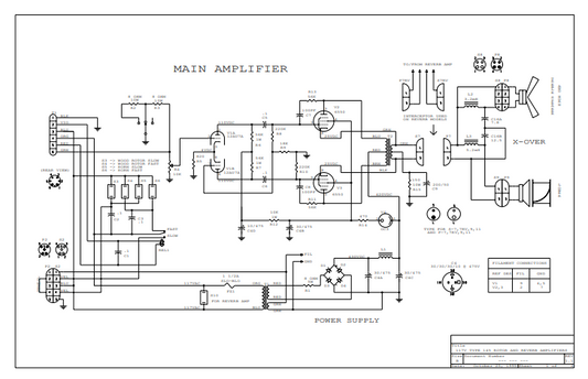 Hammond 145 Main Amplifier Power Supply Schematic