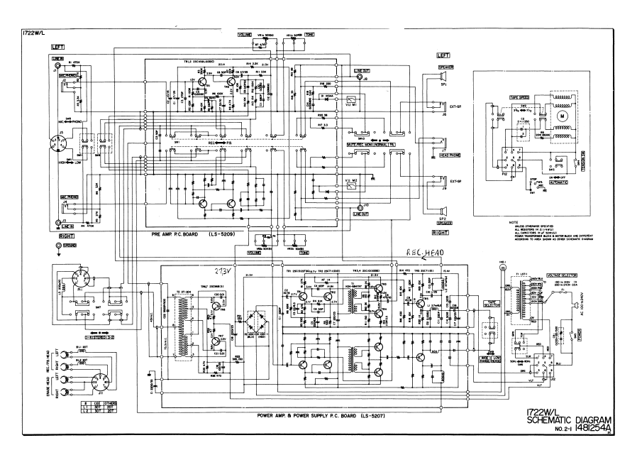 AKAI 1722WL Schematics