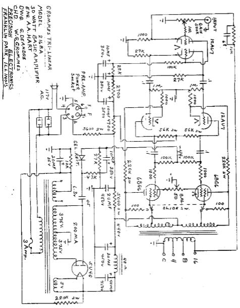 GROMMES Model 216-BA Schematic