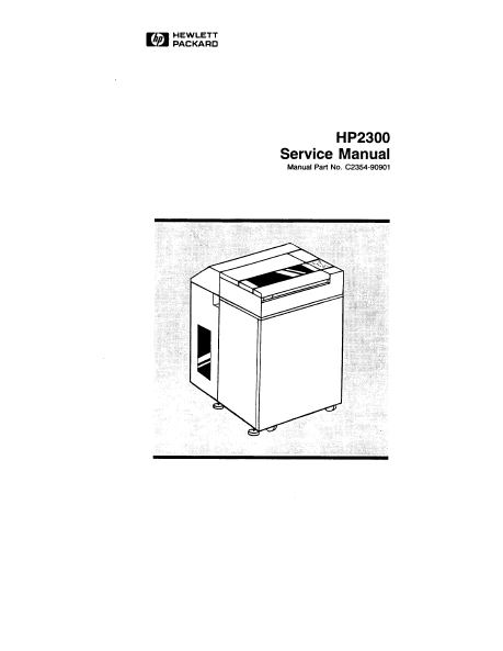 Hewlett Packard HP2300 Service Manual