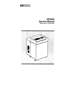 Hewlett Packard HP2300 Service Manual