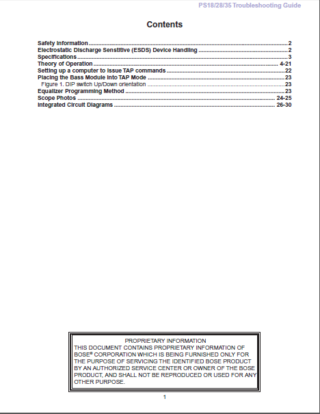 BOSE Lifestyle PS18 Troubleshooting Owner's Manual