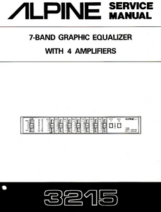 ALPINE 3215 7-Band Graphic Equalizer Service Manual