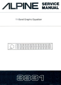 ALPINE 3331 11-Band Graphic Equalizer Service Manual