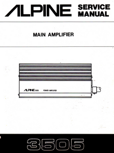 ALPINE 3505 Main Amplifier Service Manual