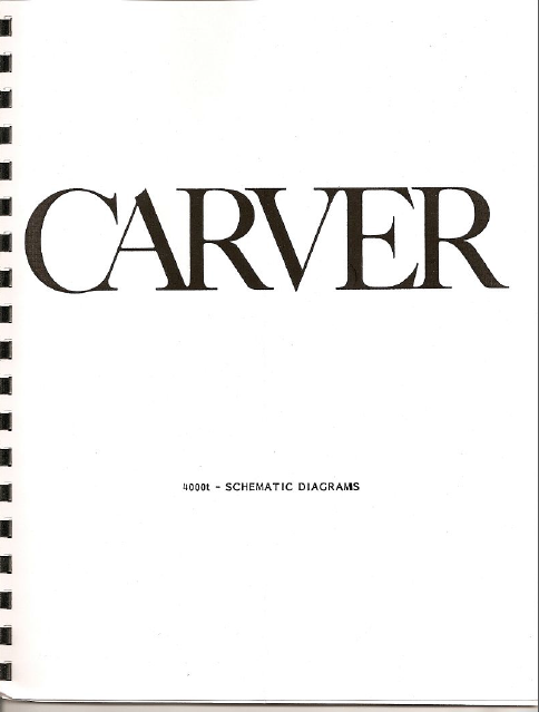 CARVER 4000T Schematics