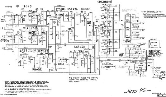 FENDER 400 PS Schematic