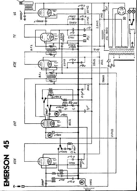 Emerson 45 Radio Schematic