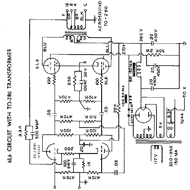 AcroSound 6L6 280 Schematic