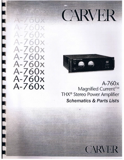 CARVER A-760x Schematics and Parts List