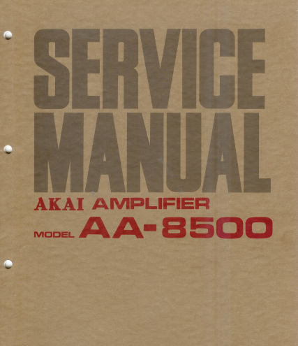 AKAI Amplifier AA-8500 Service Manual