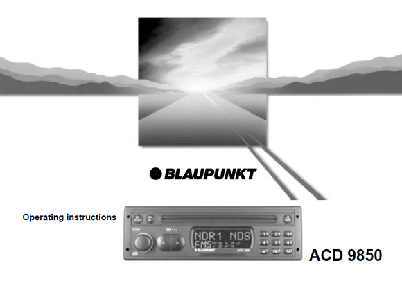 ALPINE ACD-9850 Operating Service Manual